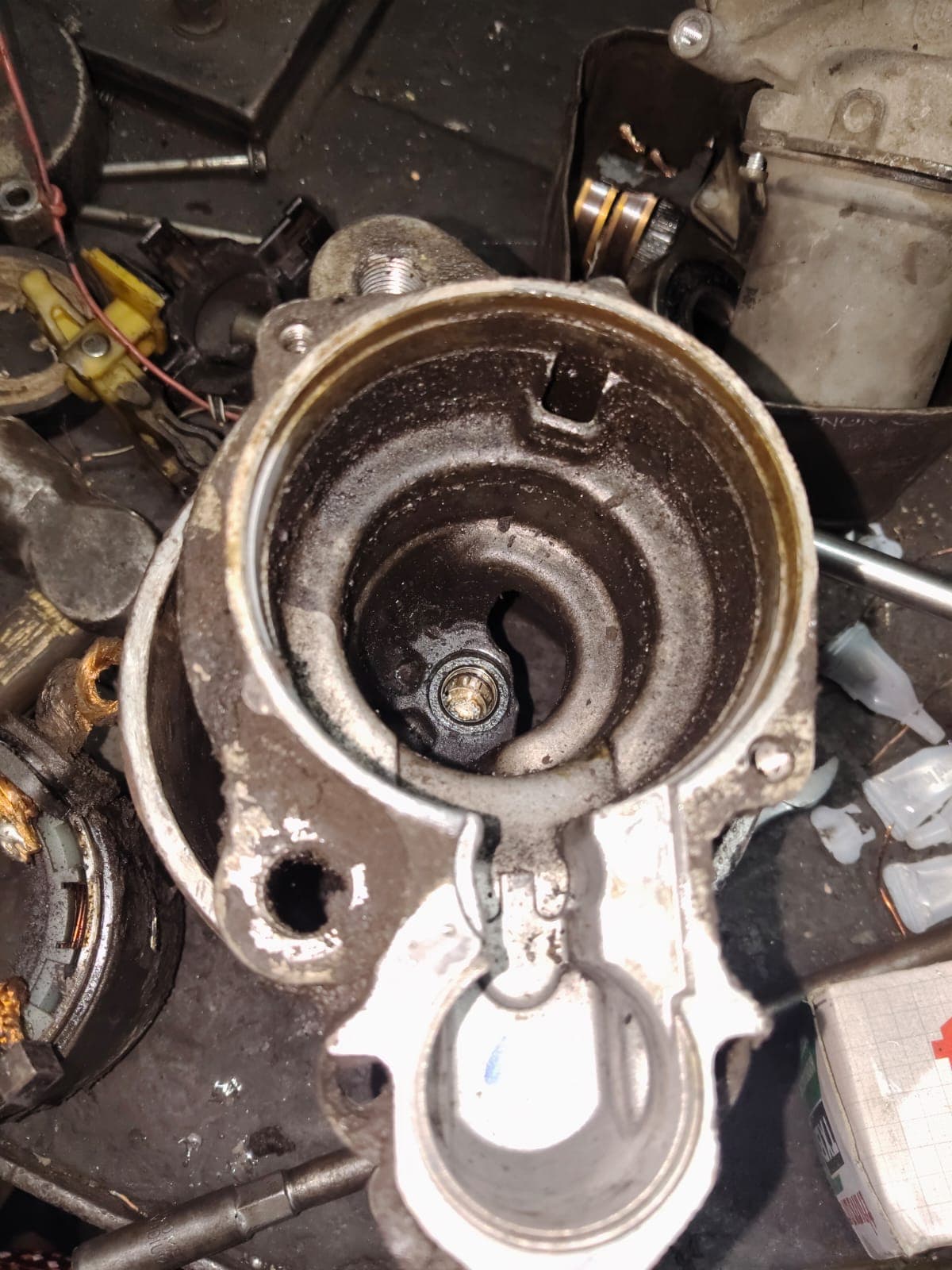 Alternator housing being serviced at Siddhi Automobiles